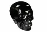 Realistic, Polished Black Obsidian Skull #151044-2